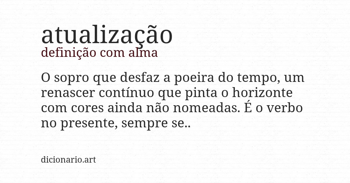 Definição com alma de atualização