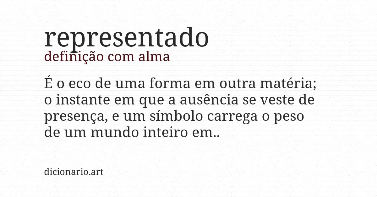 Definição com alma de representado