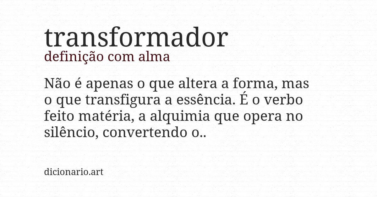 Definição com alma de transformador