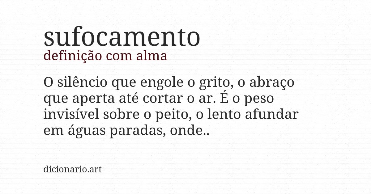 Definição com alma de sufocamento