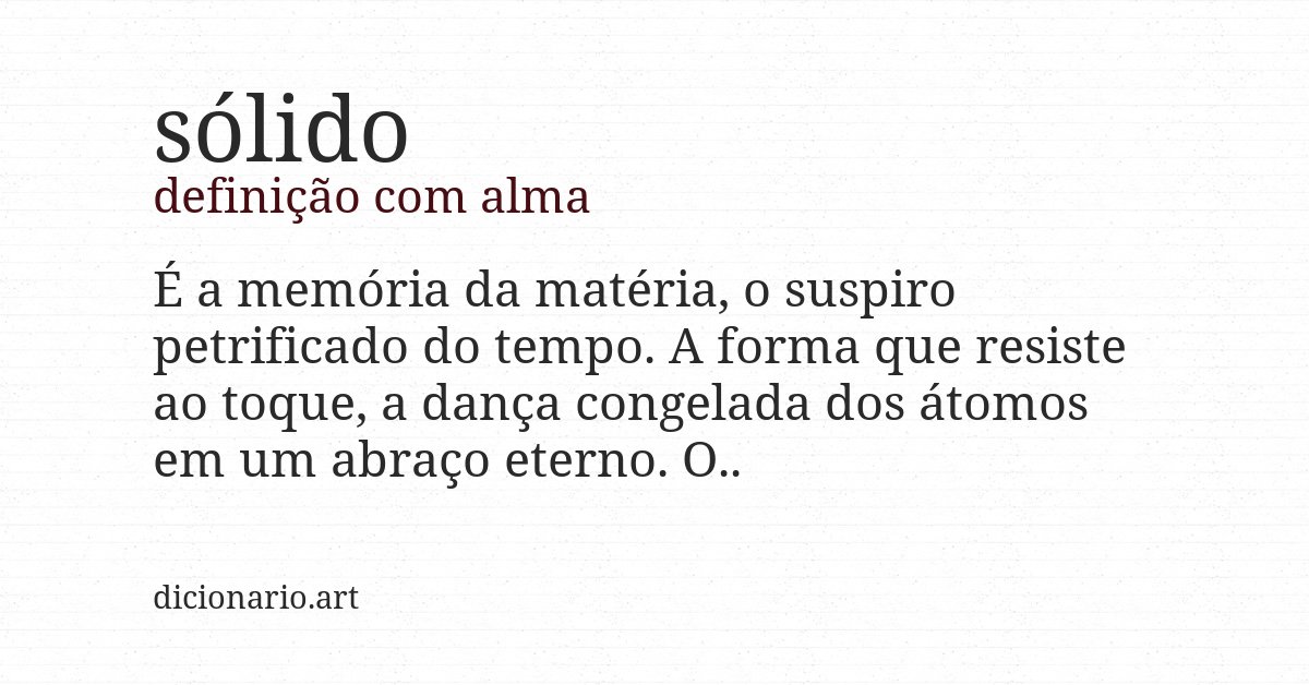 Definição com alma de sólido