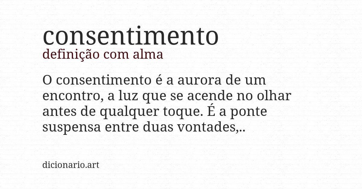 Definição com alma de consentimento