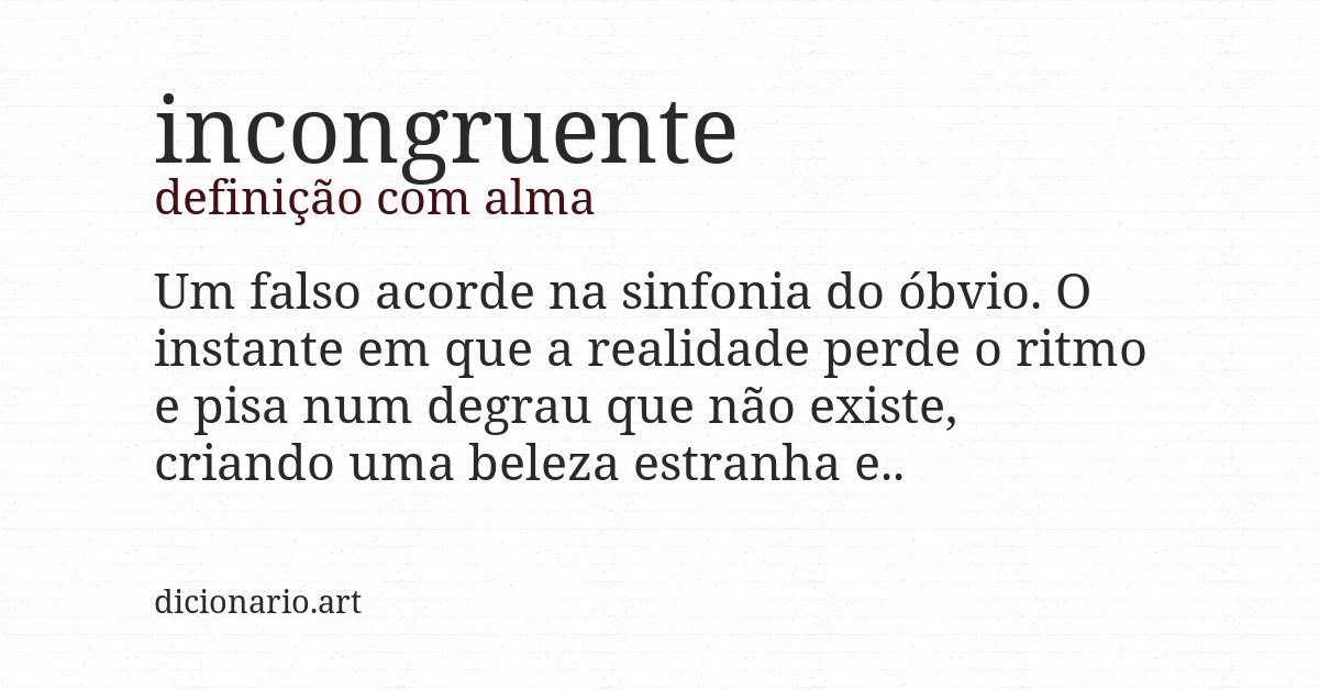 Definição com alma de incongruente
