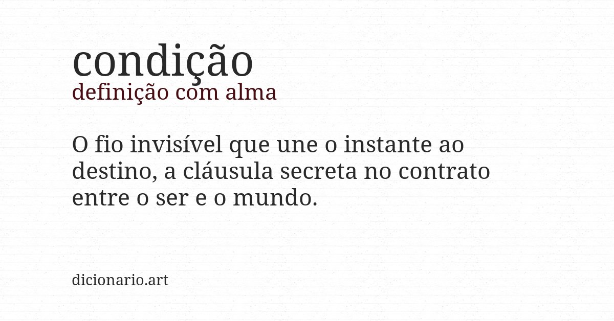 Definição com alma de condição