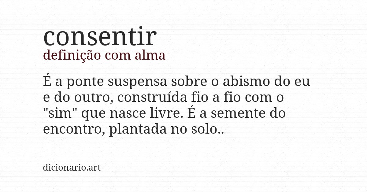 Definição com alma de consentir