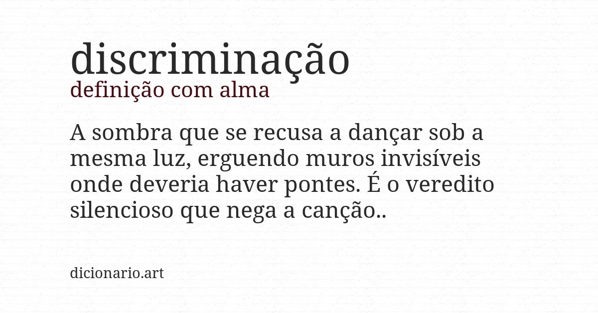Definição com alma de discriminação