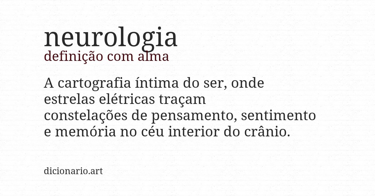 Definição com alma de neurologia