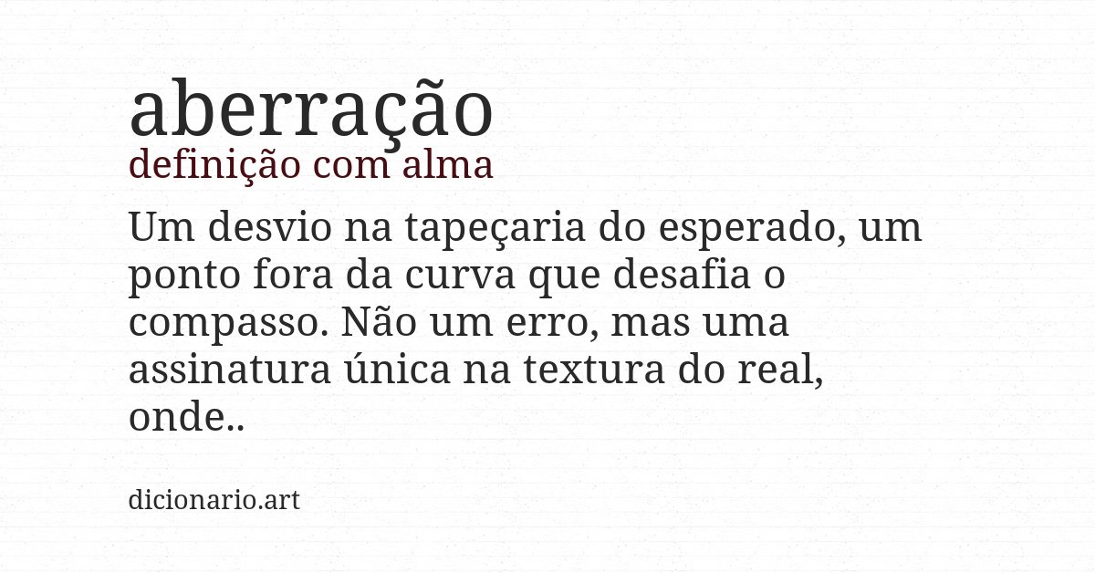 Definição com alma de aberração