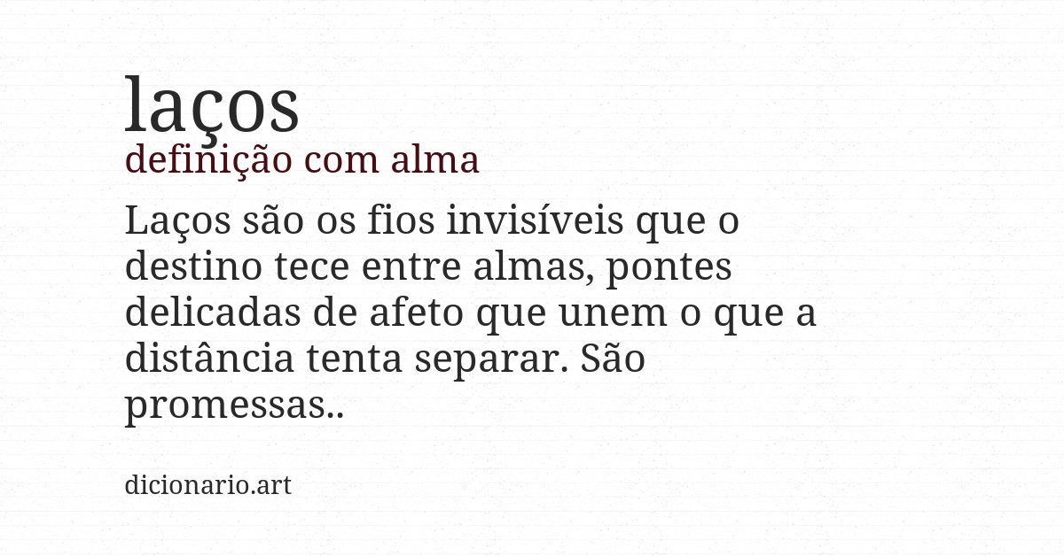 Definição com alma de laços