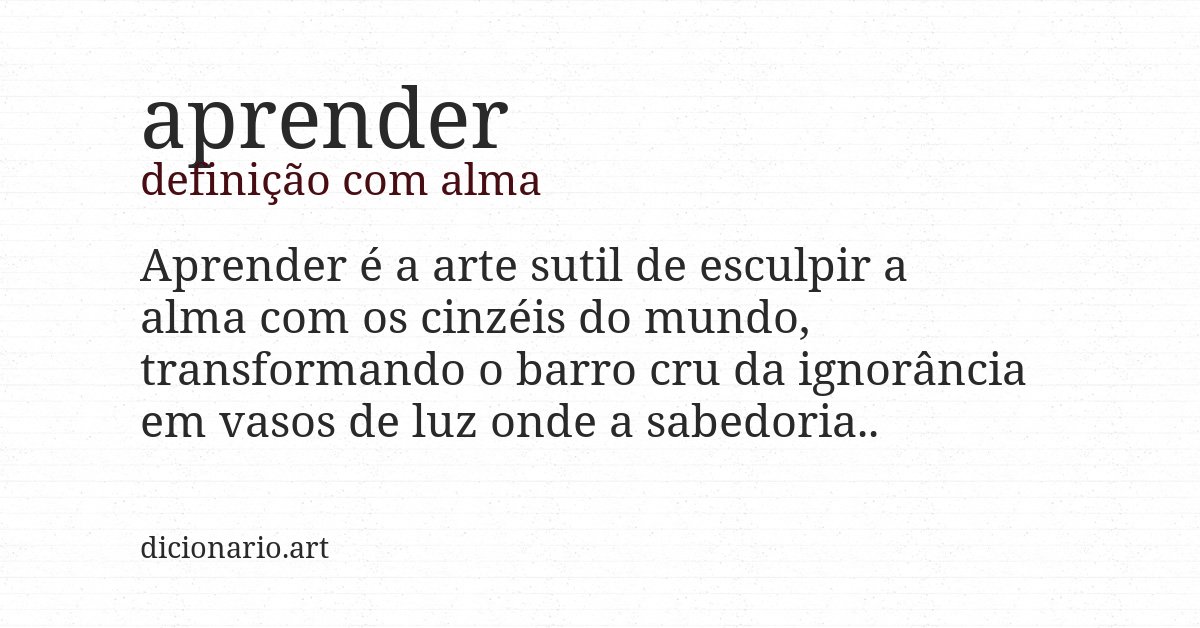 Definição com alma de aprender