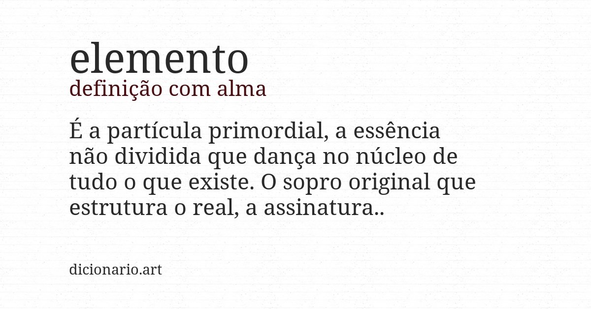 Definição com alma de elemento