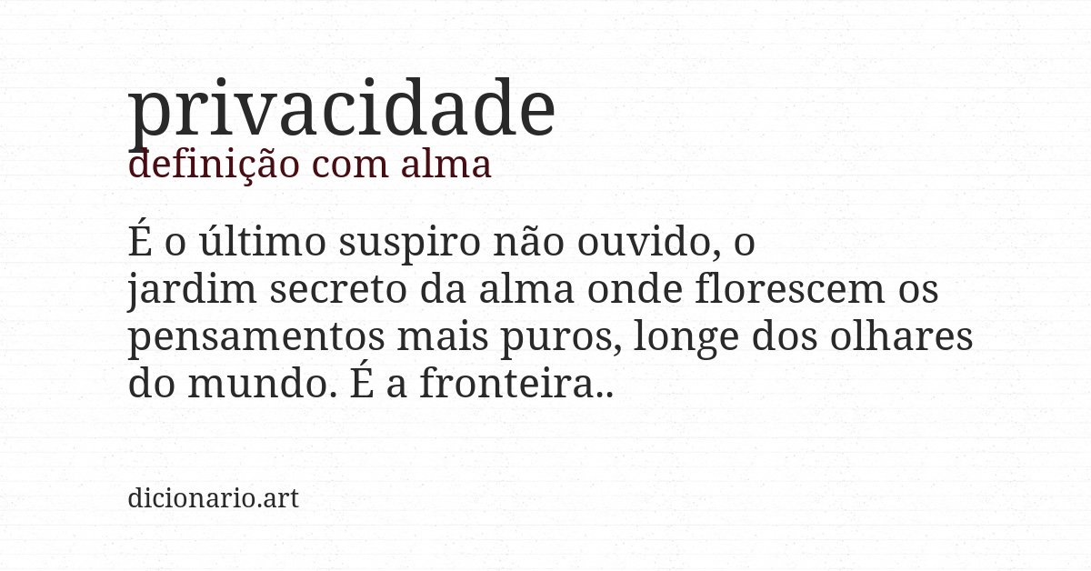 Definição com alma de privacidade