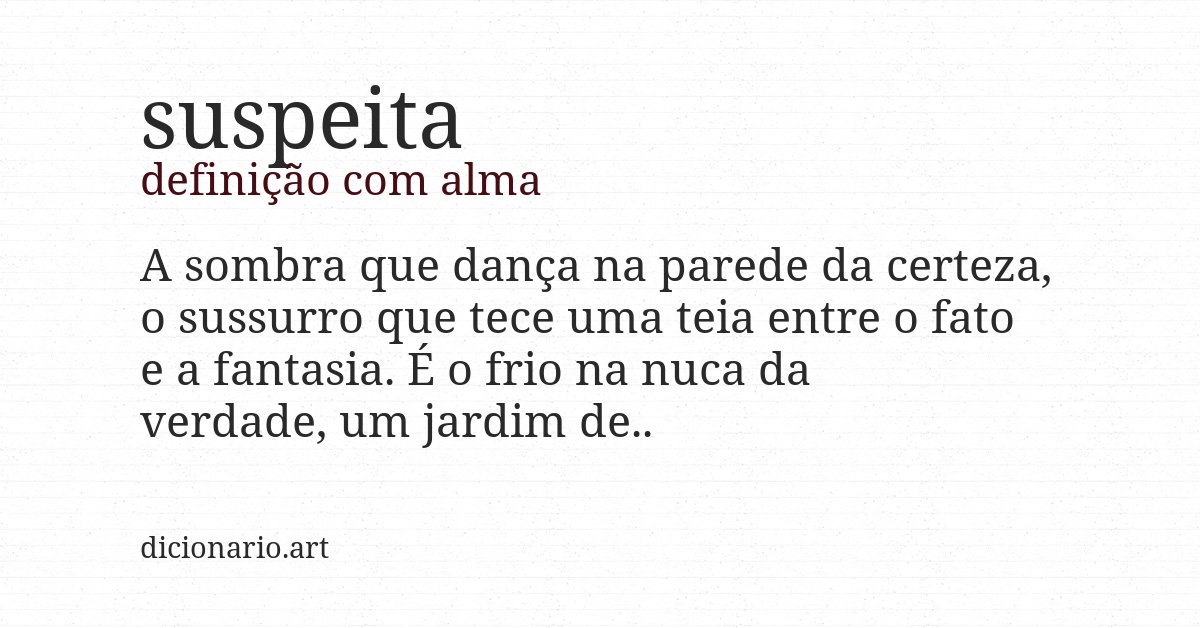 Definição com alma de suspeita