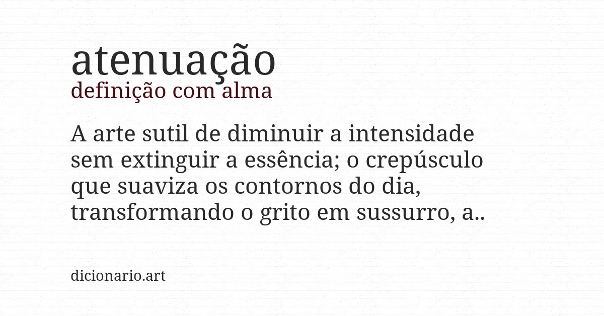 Definição com alma de atenuação