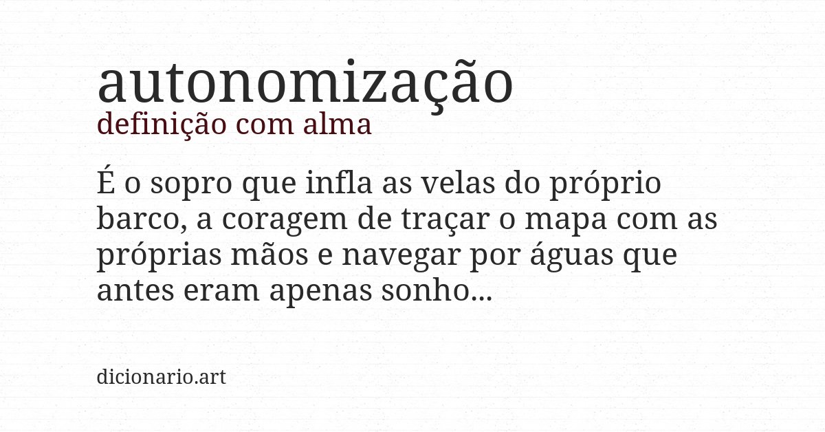 Definição com alma de autonomização