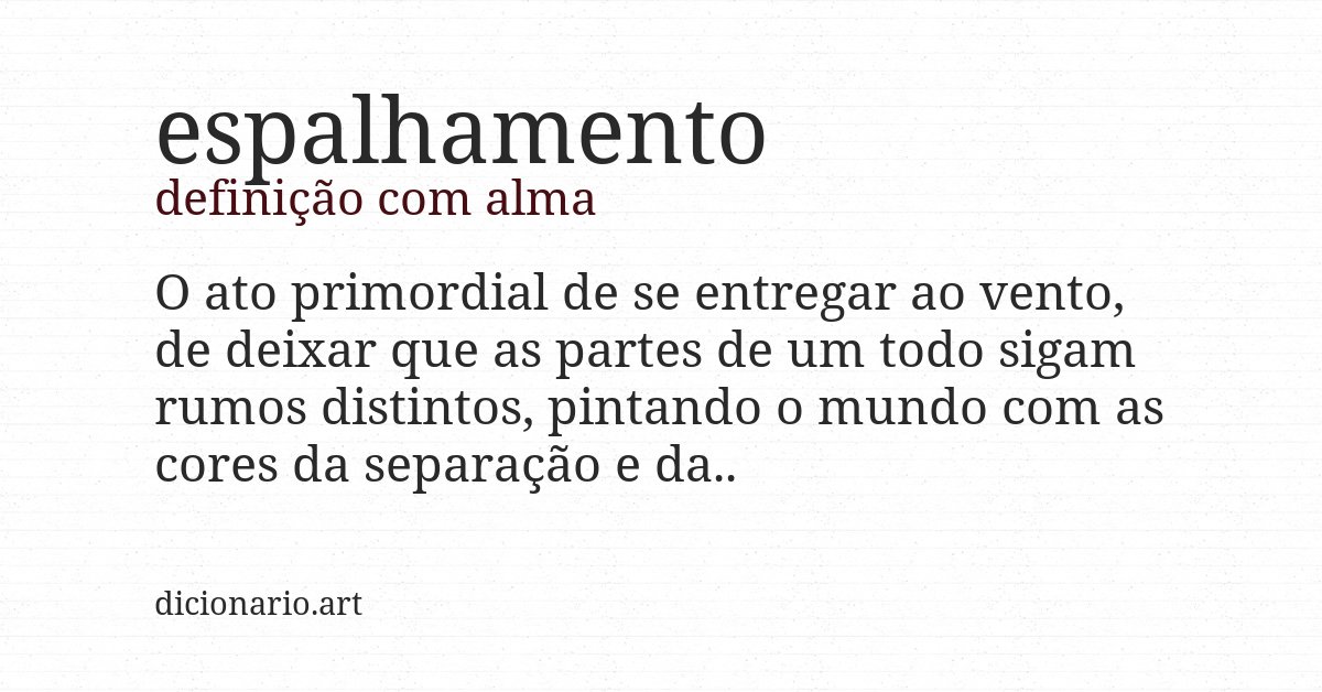 Definição com alma de espalhamento