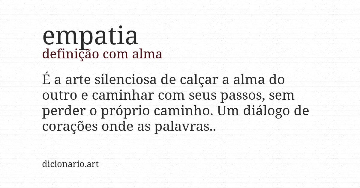Definição com alma de empatia