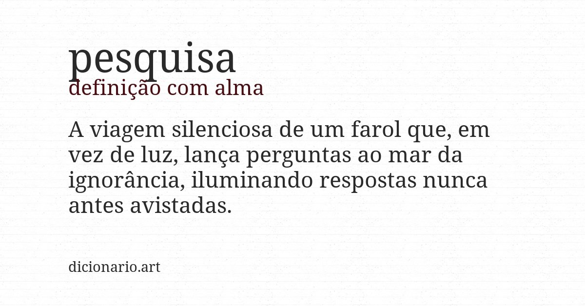 Definição com alma de pesquisa