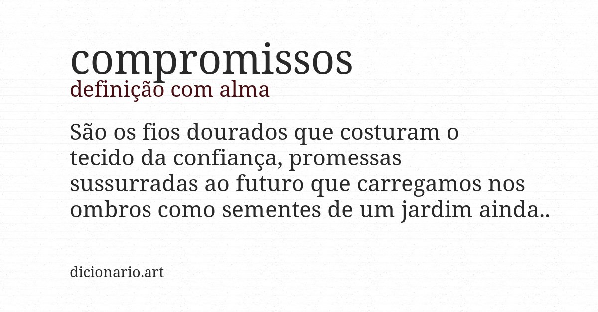 Definição com alma de compromissos