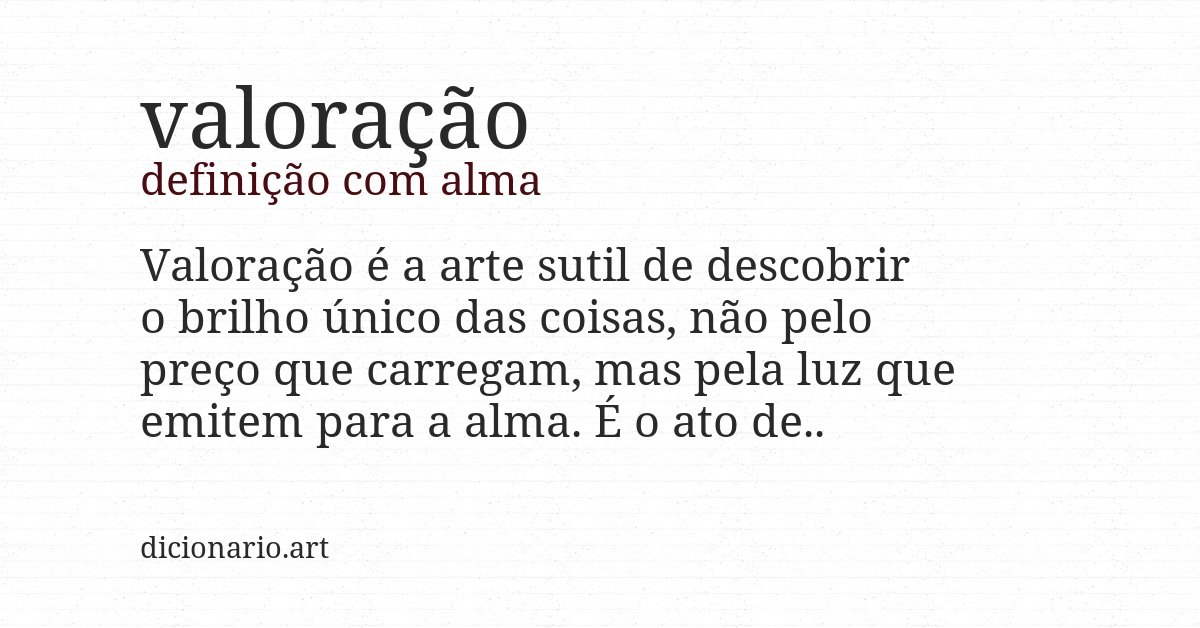 Definição com alma de valoração