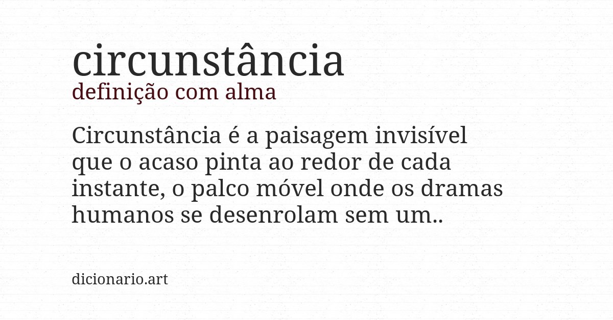 Definição com alma de circunstância