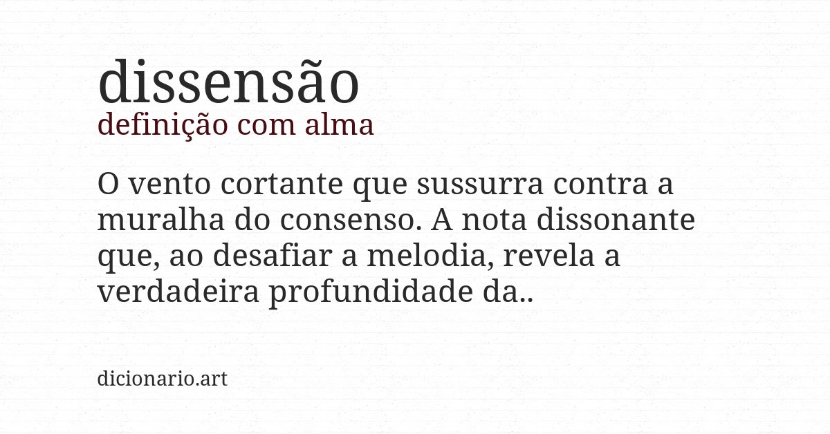 Definição com alma de dissensão