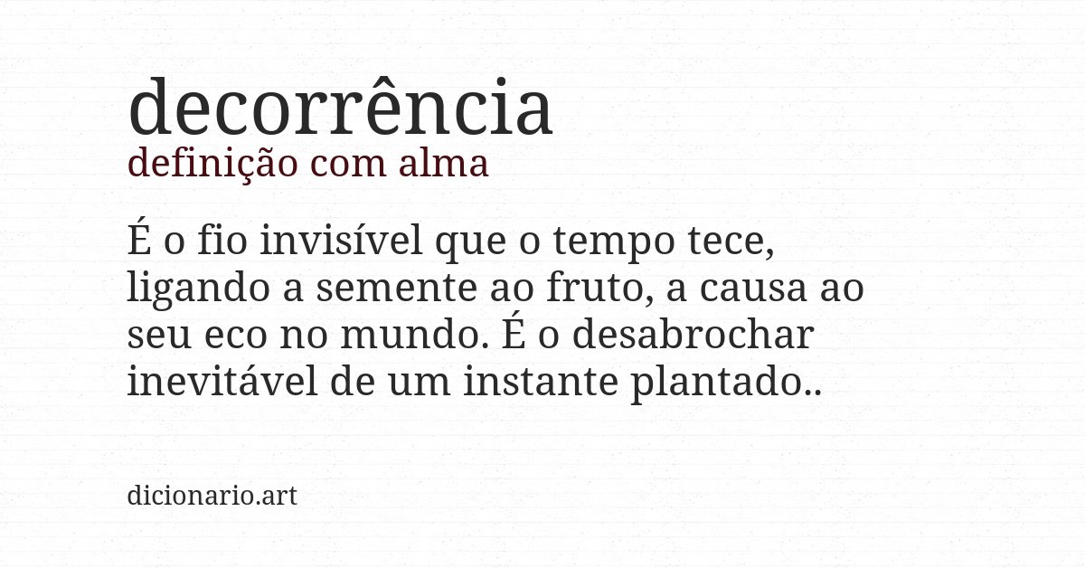 Definição com alma de decorrência