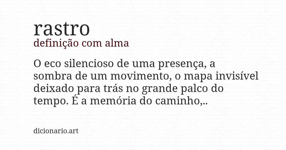 Definição com alma de rastro