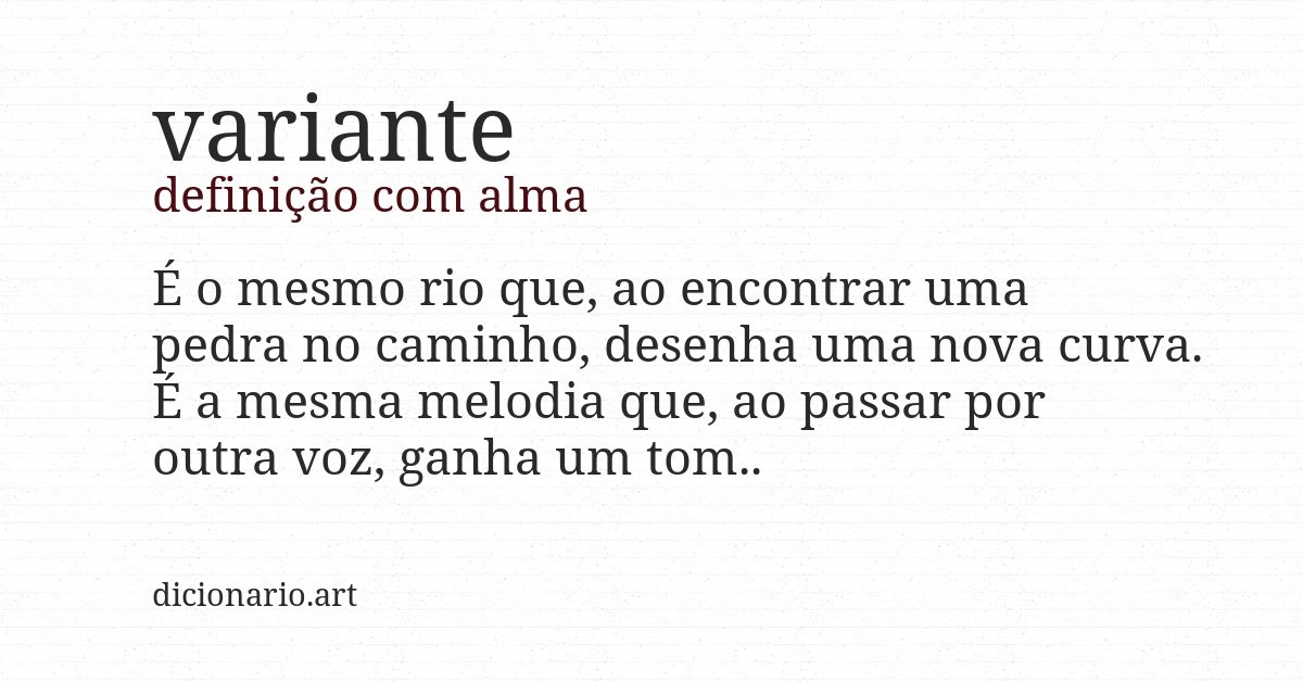 Definição com alma de variante