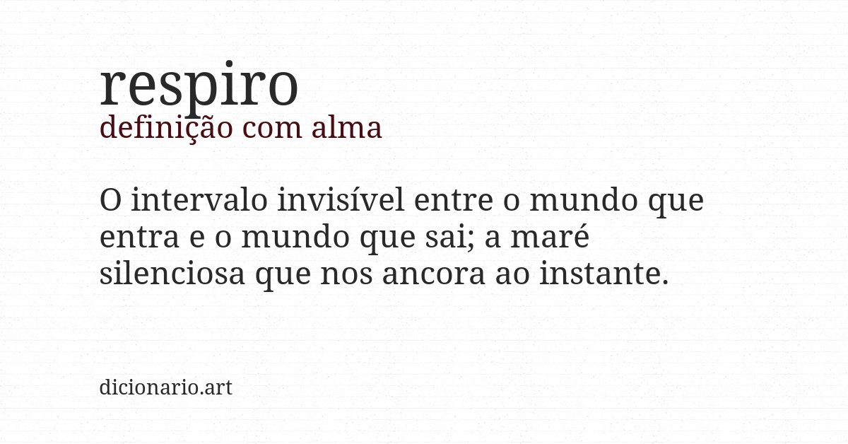 Definição com alma de respiro