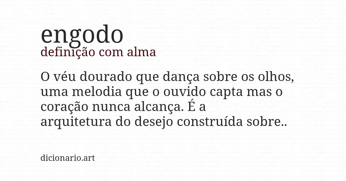 Definição com alma de engodo