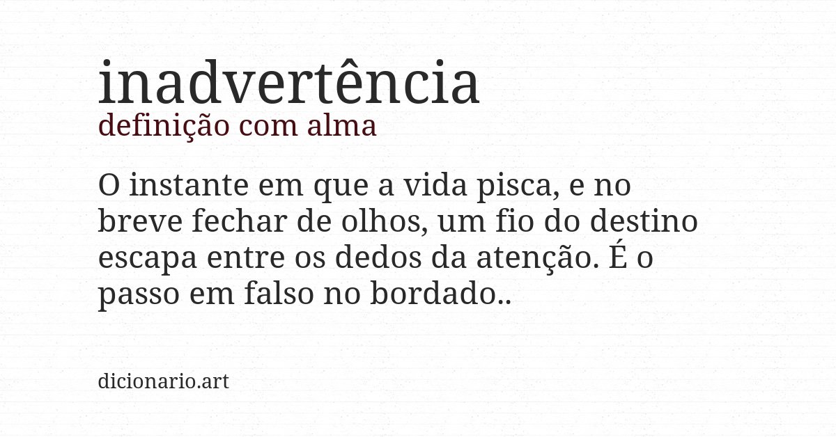 Definição com alma de inadvertência