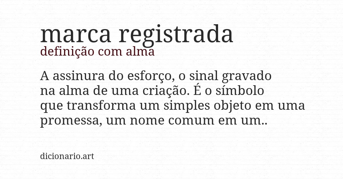 Definição com alma de marca registrada