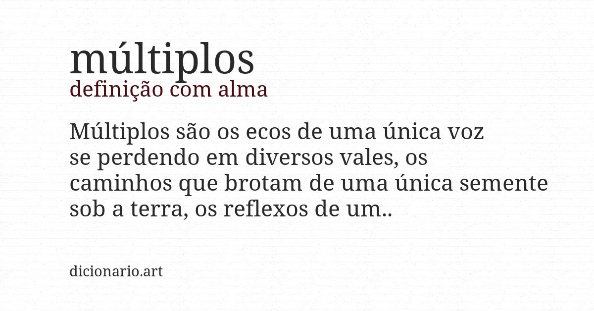 Definição com alma de múltiplos