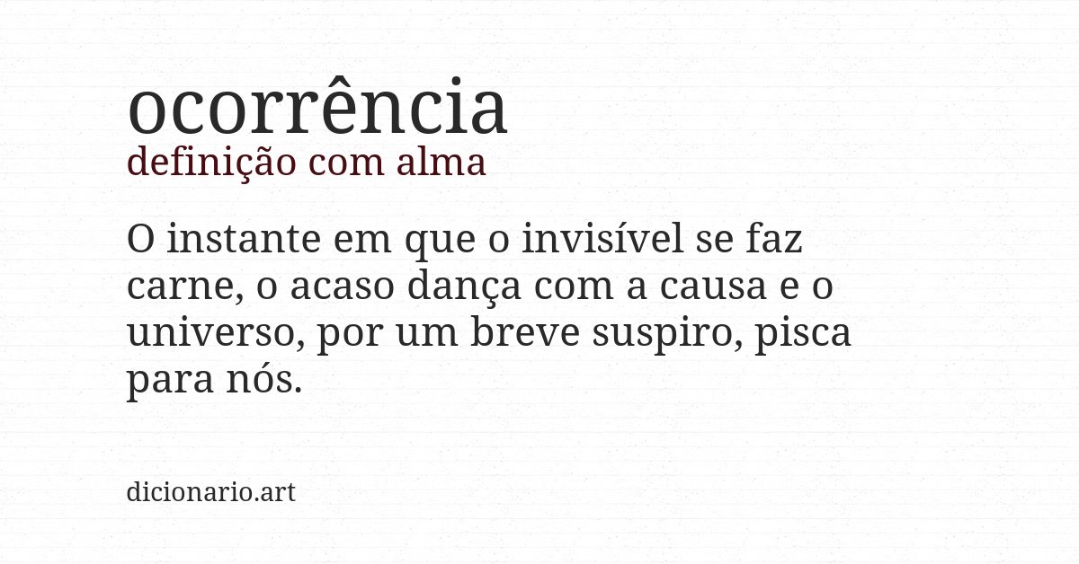 Definição com alma de ocorrência