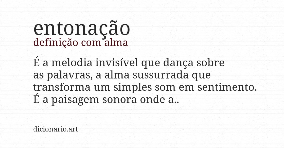 Definição com alma de entonação