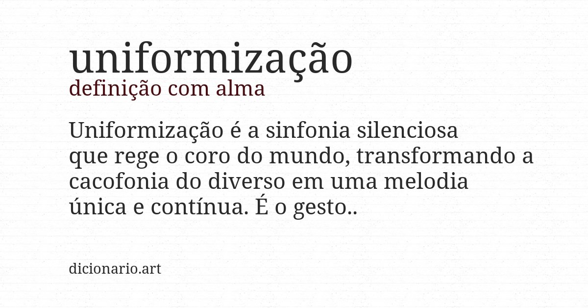 Definição com alma de uniformização