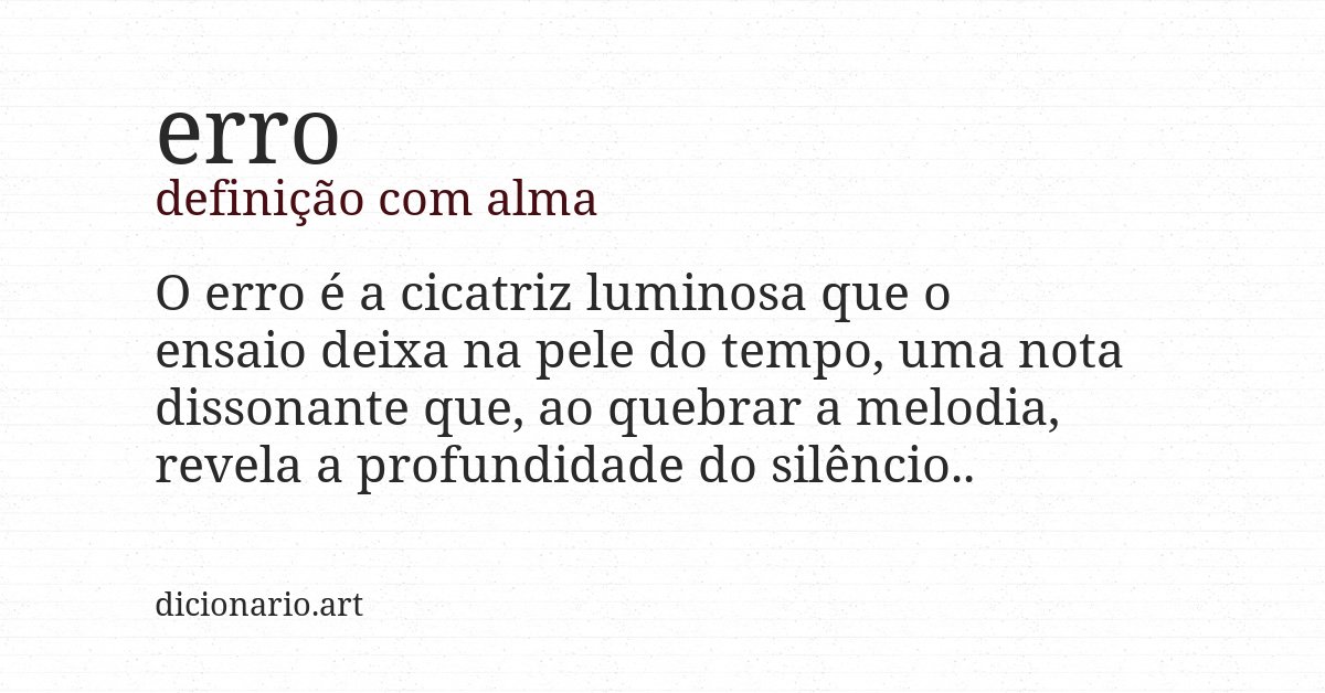 Definição com alma de erro