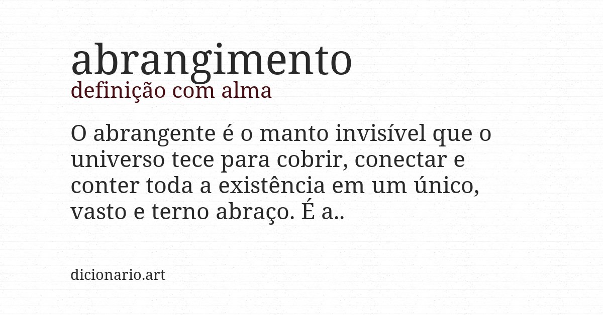 Definição com alma de abrangimento
