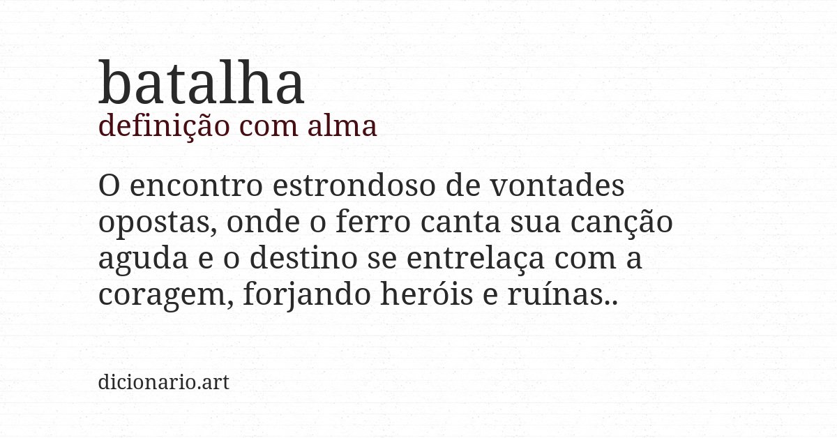 Definição com alma de batalha