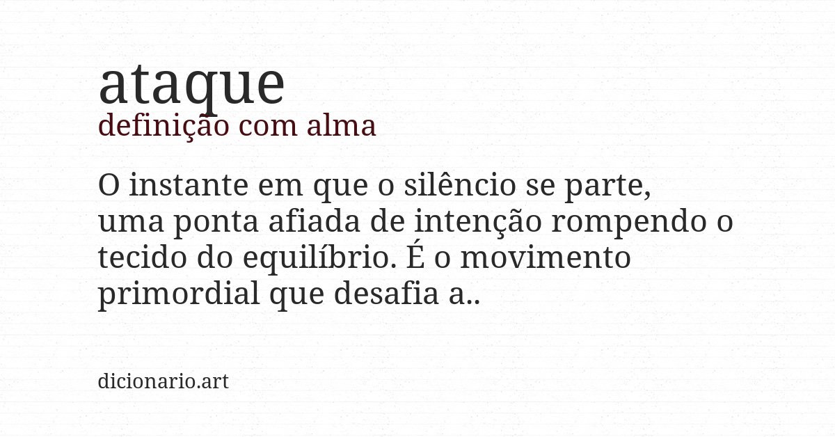 Definição com alma de ataque