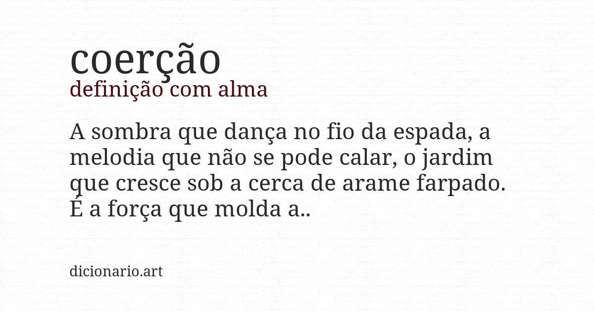 Definição com alma de coerção