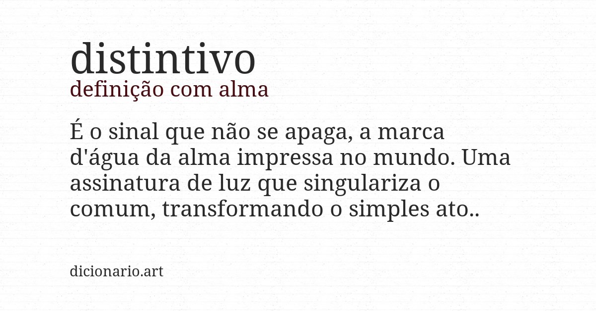 Definição com alma de distintivo