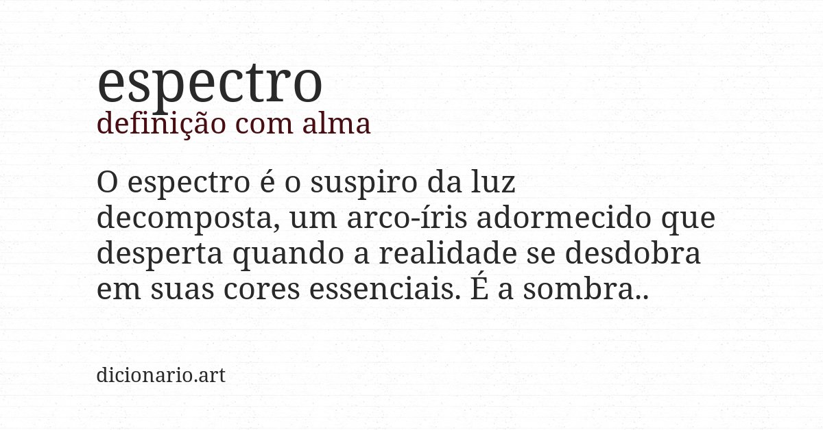 Definição com alma de espectro