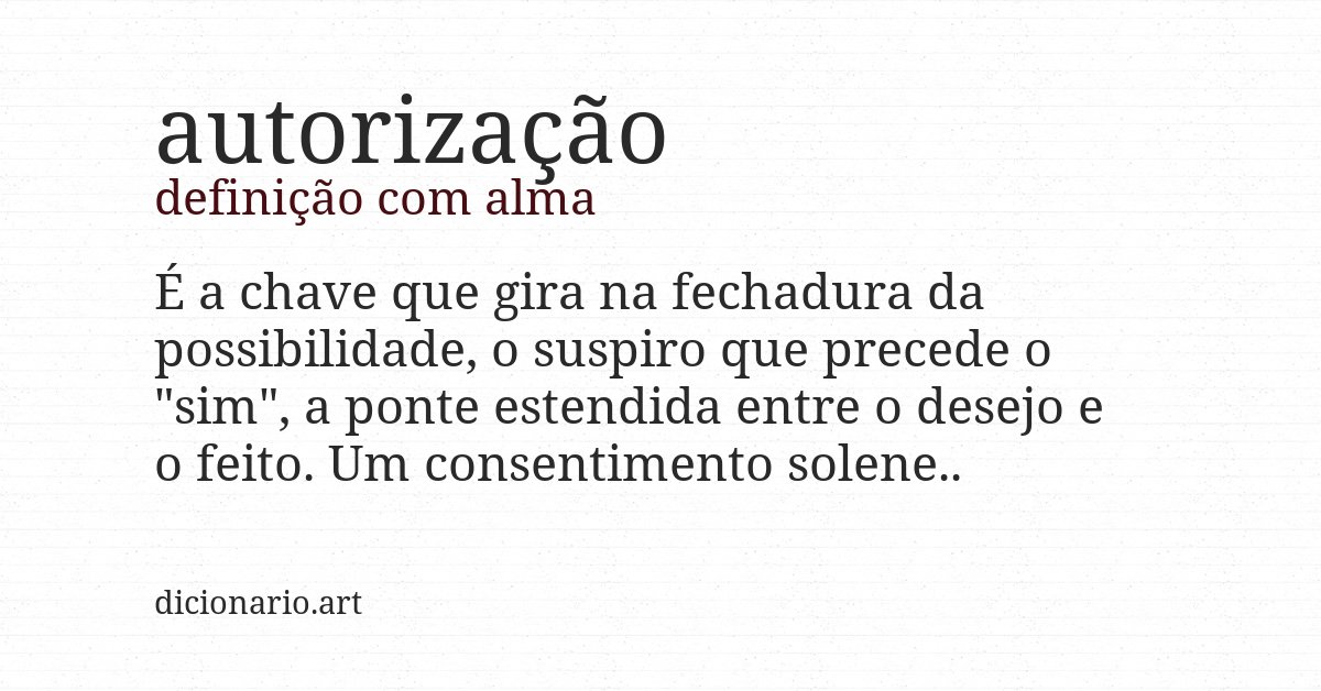 Definição com alma de autorização