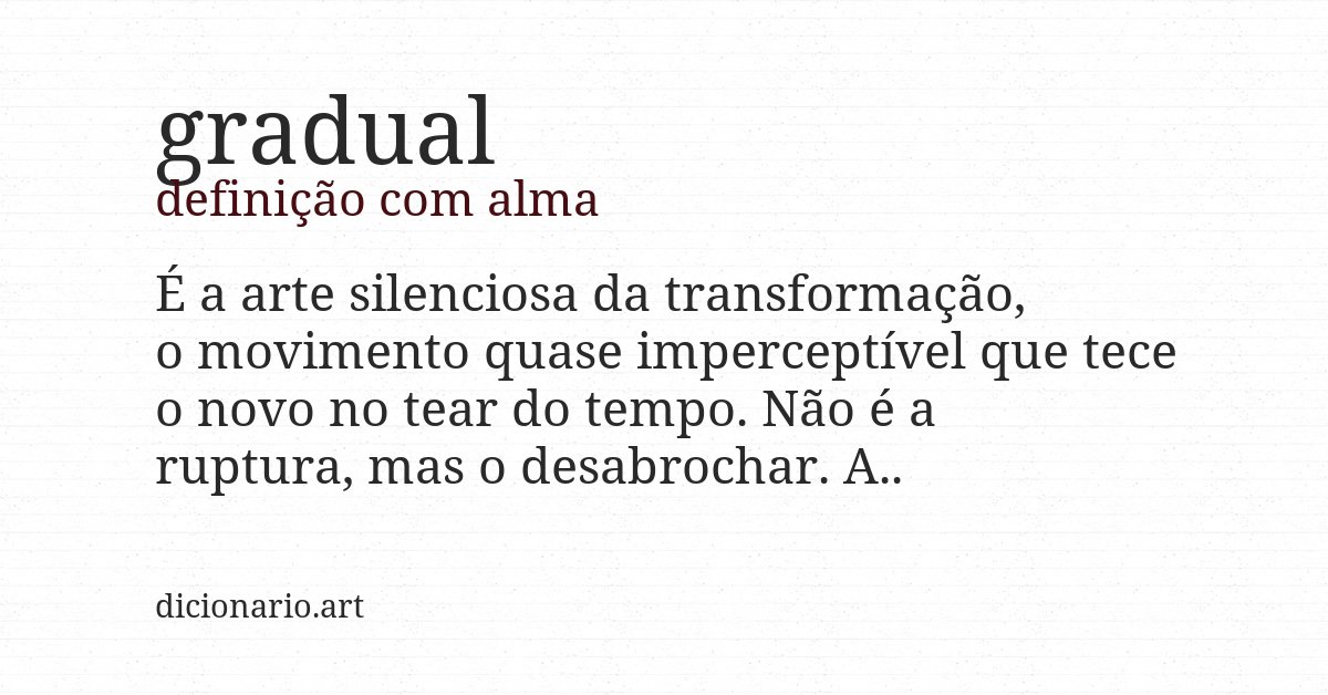 Definição com alma de gradual