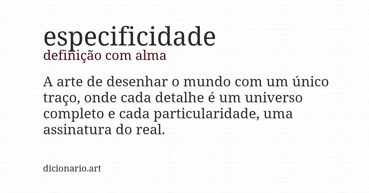 Definição com alma de especificidade