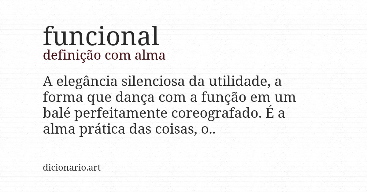 Definição com alma de funcional