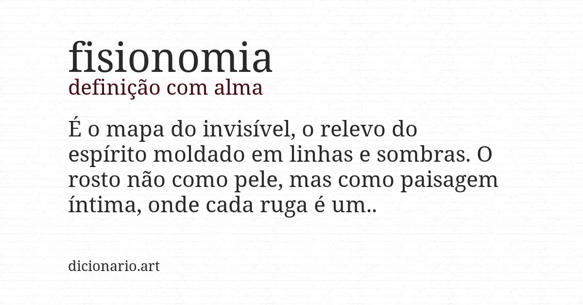 Definição com alma de fisionomia