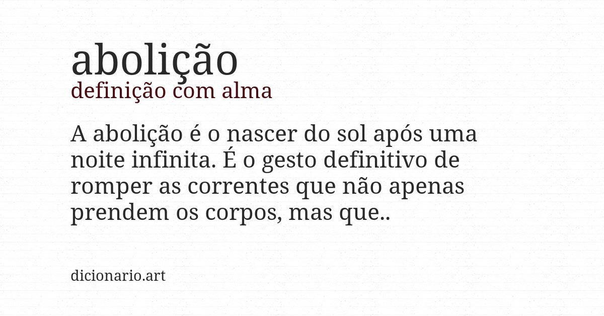 Definição com alma de abolição